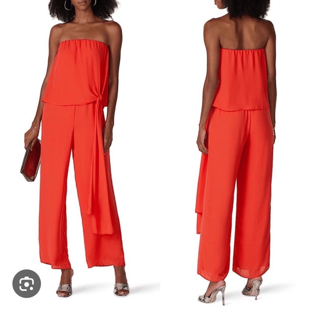 Elegant Red/orange Women's Jumpsuit